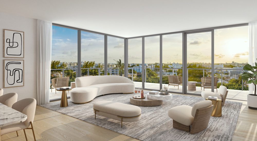 La Baia North_Living Room West Corner